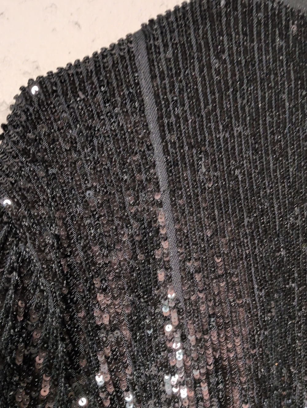 Express Black Sequin Bomber Jacket – Women's Medium – Y2K Clubwear Glam - Picture 5 of 6